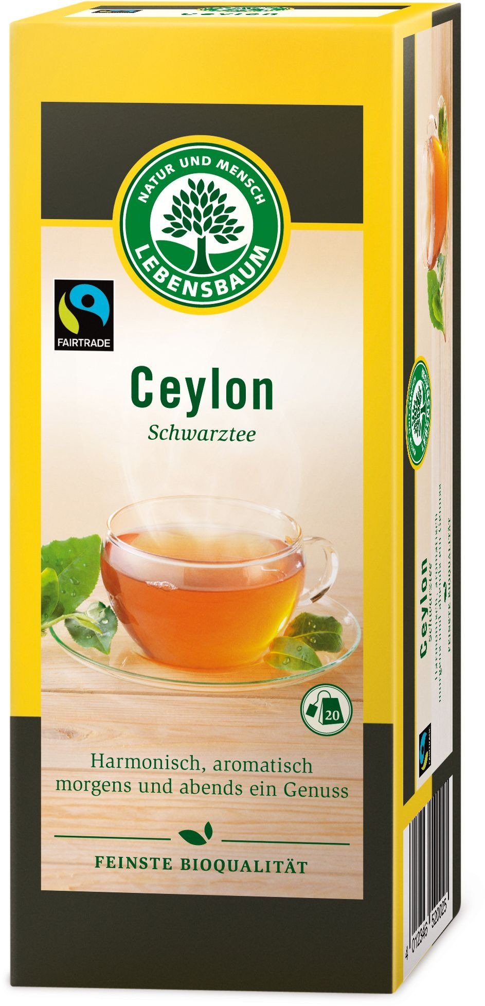 Herbata czarna cejlońska fair trade BIO (20 x 2 g) 40 g - LEBENSBAUM