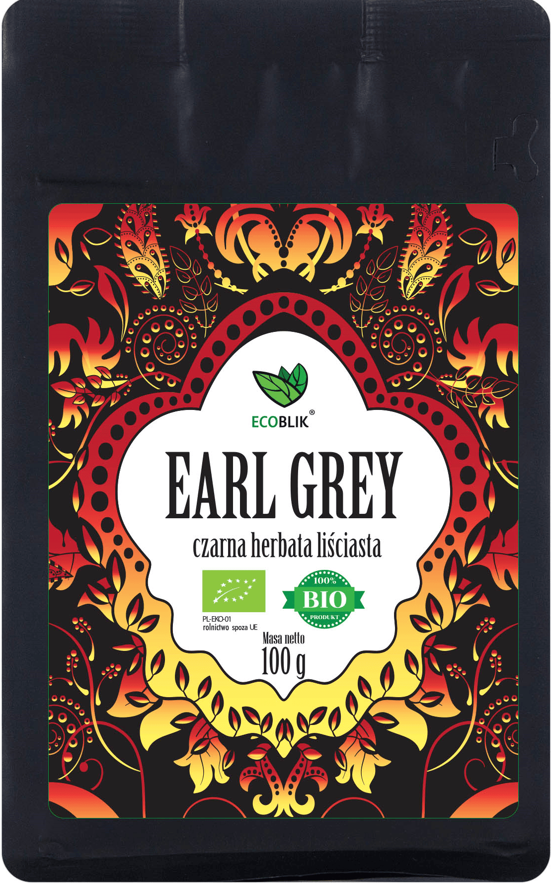 Herbata czarna liściasta earl grey BIO 100 g - ECOBLIK