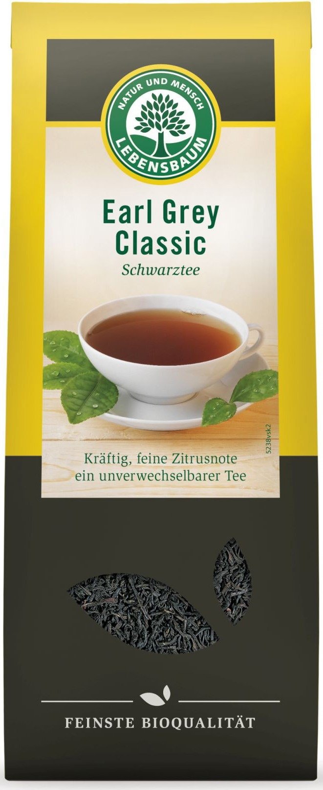 Herbata czarna liściasta earl grey BIO 100 g - LEBENSBAUM