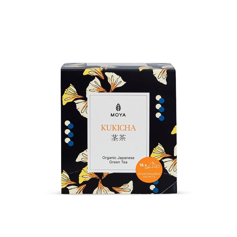 Herbata zielona kukicha japońska BIO (15 x 1,5 g) 22,5 g - MOYA MATCHA