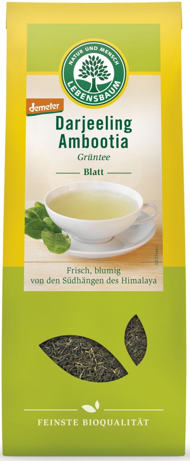 Herbata zielona liściasta darjeeling demeter BIO 50 g - LEBENSBAUM