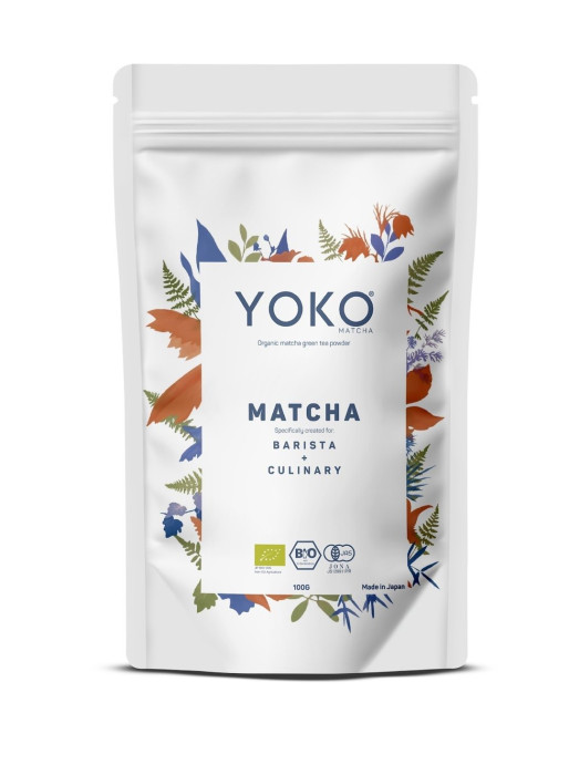 Herbata zielona matcha japońska barista + kulinarna bezglutenowa BIO 100 g - YOKO