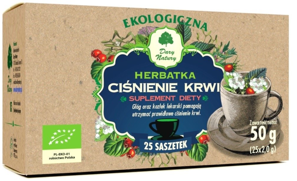 Herbatka ciśnienie krwi BIO (25 x 2 g) 50 g - DARY NATURY