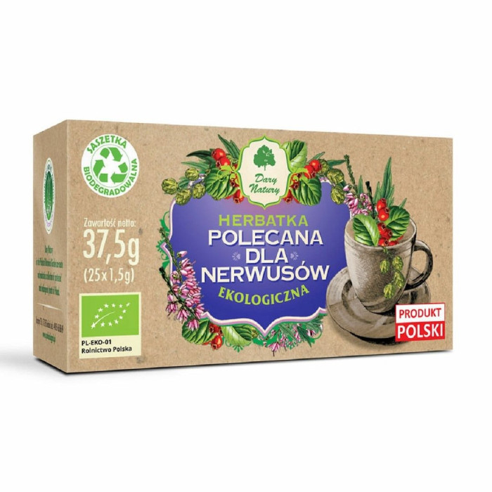 Herbatka dla nerwusów BIO (25 x 1,5 g) 37,5 g - DARY NATURY