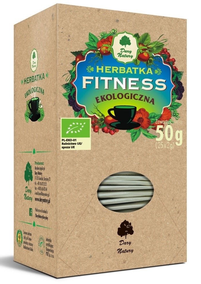 Herbatka fitness BIO (25 x 2 g) 50 g - DARY NATURY