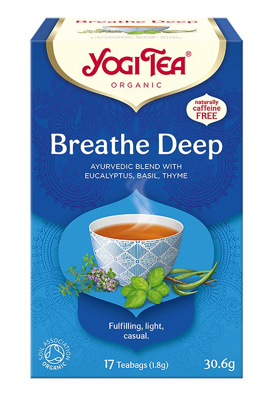 Herbatka głęboki oddech (breathe deep) BIO (17 x 1,8 g) 30,6 g - YOGI TEA