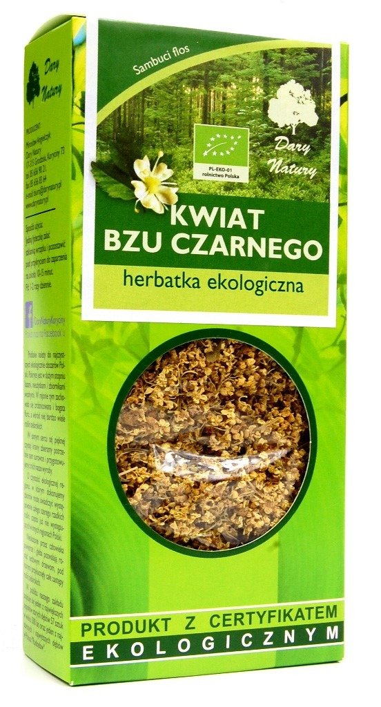 Herbatka kwiat czarnego bzu BIO 50 g - DARY NATURY