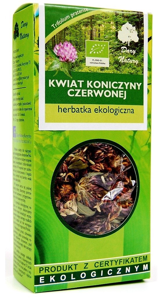 Herbatka kwiat koniczyny czerwonej BIO 25 g - DARY NATURY