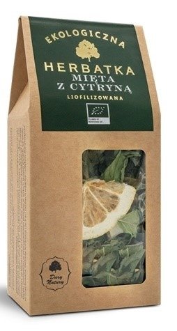 Herbatka liofilizowana mięta z cytryną BIO 25 g - DARY NATURY