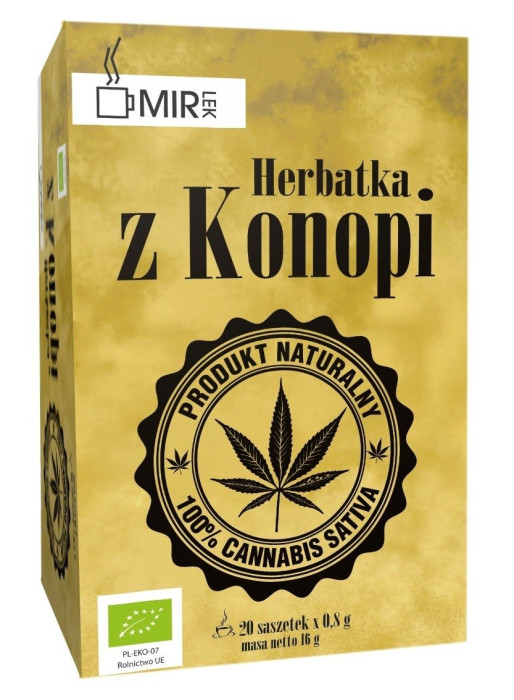 Herbatka liść konopi BIO (20 x 0,8 g) 16 g - MIR-LEK