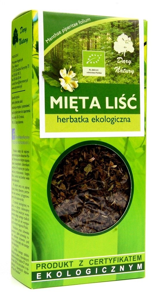 Herbatka liść mięty BIO 25 g - DARY NATURY