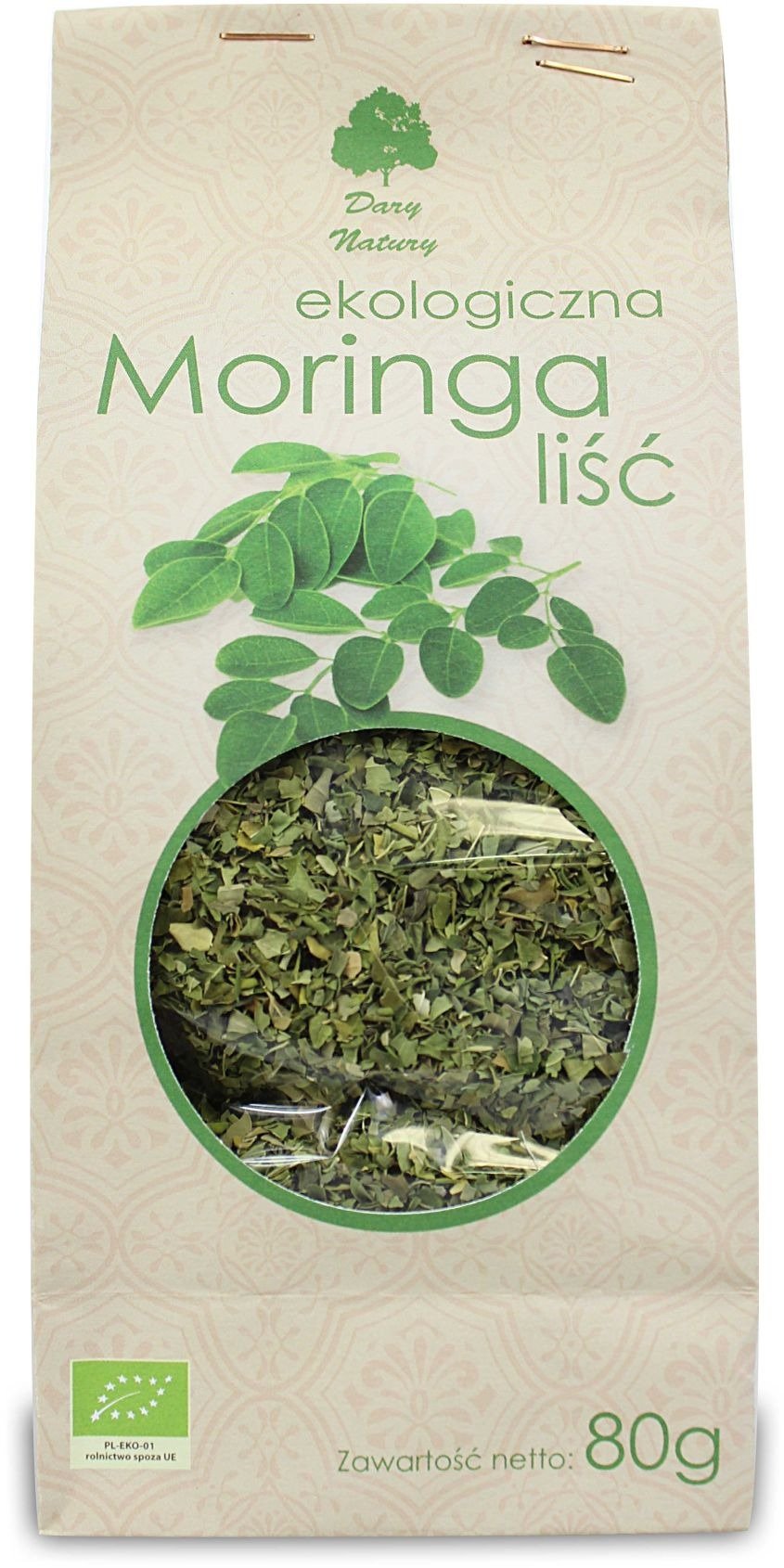 Herbatka liść moringi BIO 80 g - DARY NATURY