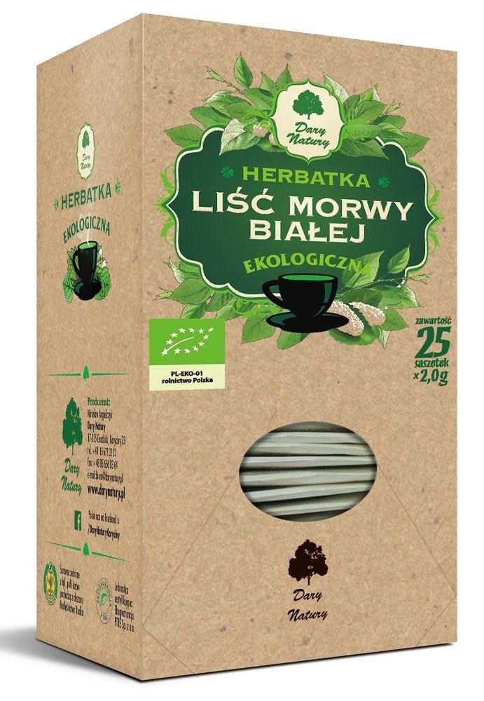 Herbatka liść morwy białej BIO (25 x 2 g) 50 g - DARY NATURY