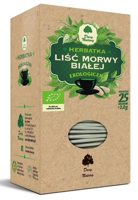 Herbatka liść morwy białej BIO (25 x 2 g) 50 g - DARY NATURY