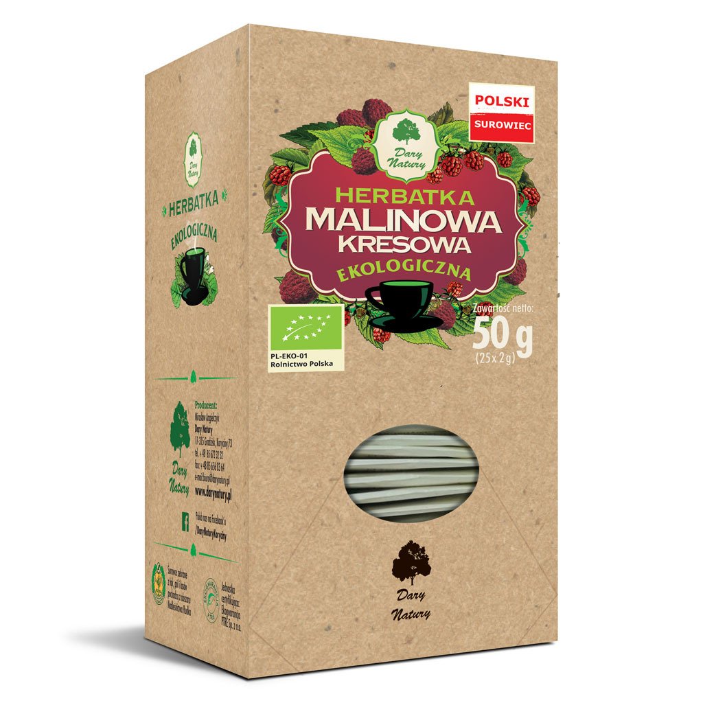 Herbatka malinowa kresowa BIO (25 x 2 g) 50 g - DARY NATURY