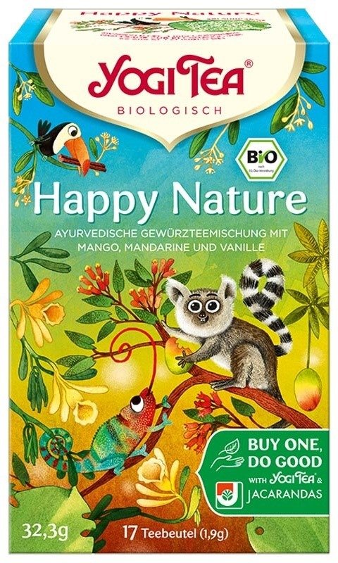 Herbatka na pomoc lasom deszczowym (happy nature) BIO (17 x 1,9 g) 32,3 g - YOGI TEA