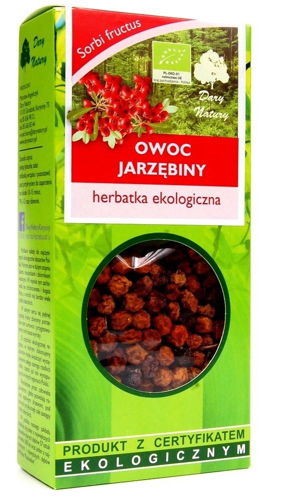 Herbatka owoc jarzębiny BIO 50 g - DARY NATURY