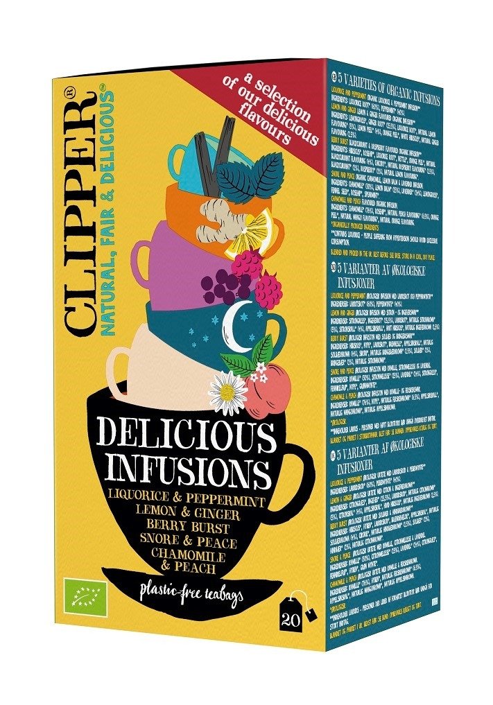 Herbatka owocowo - ziołowa mix 5 smaków BIO (20 x 1,9 g) 38 g - CLIPPER