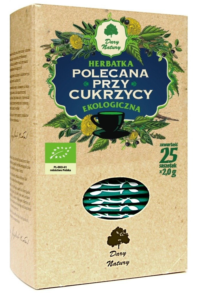 Herbatka polecana przy cukrzycy BIO (25 x 2 g) 50 g - DARY NATURY