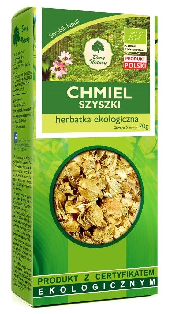 Herbatka szyszki chmielu BIO 20 g - DARY NATURY