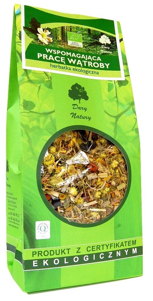Herbatka wspomagająca pracę wątroby BIO 200 g - DARY NATURY
