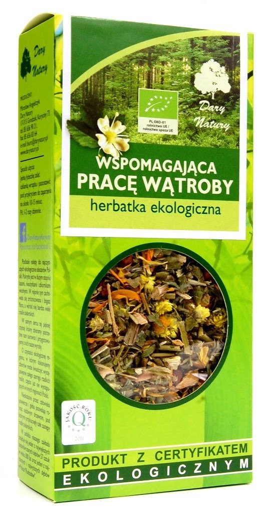 Herbatka wspomagająca pracę wątroby BIO 50 g - DARY NATURY