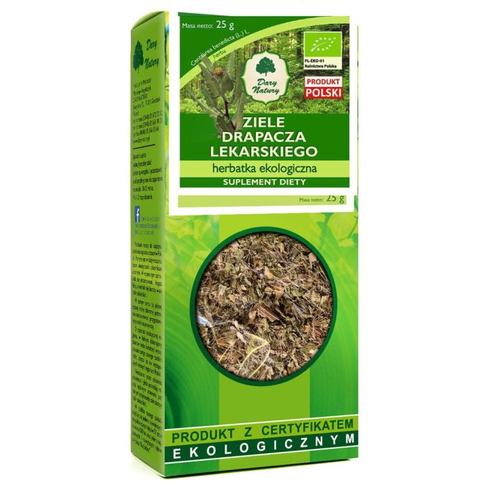 Herbatka ziele drapacza lekarskiego BIO 25 g - DARY NATURY