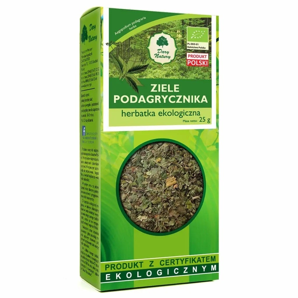 Herbatka ziele podagrycznika BIO 25 g - DARY NATURY