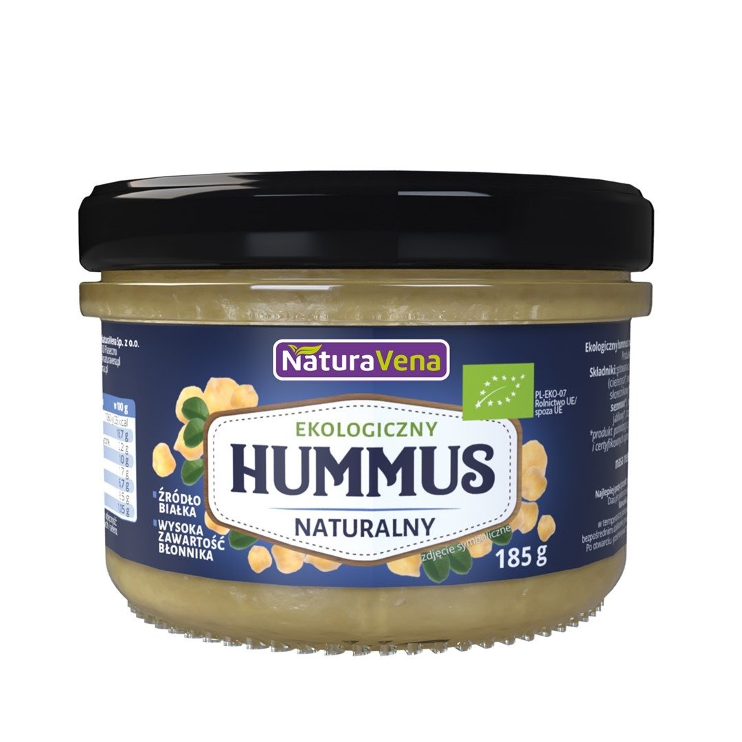 Hummus naturalny BIO 185 g - NATURAVENA