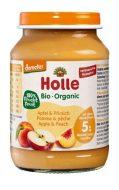 Jabłko - brzoskwinia bez dodatku cukrów bezglutenowe od 5 miesiąca demeter BIO 190 g (SŁOIK) - HOLLE