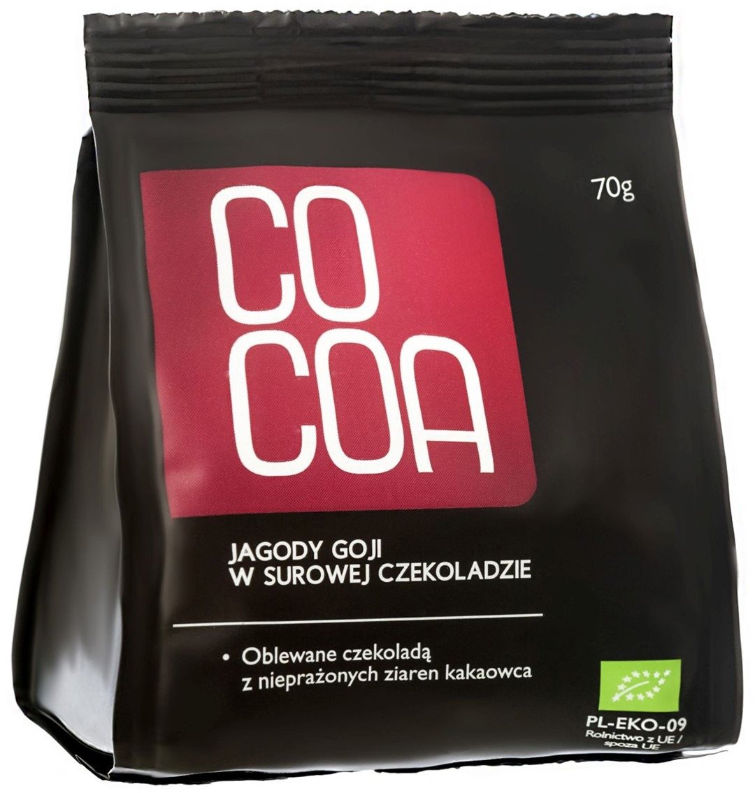 Jagody goji w czekoladzie surowej BIO 70 g - COCOA