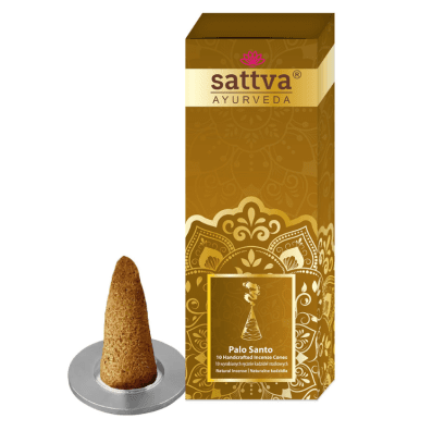 Kadzidełka indyjskie stożkowe palo santo (10 szt.) 20 g - SATTVA (AYURVEDA)