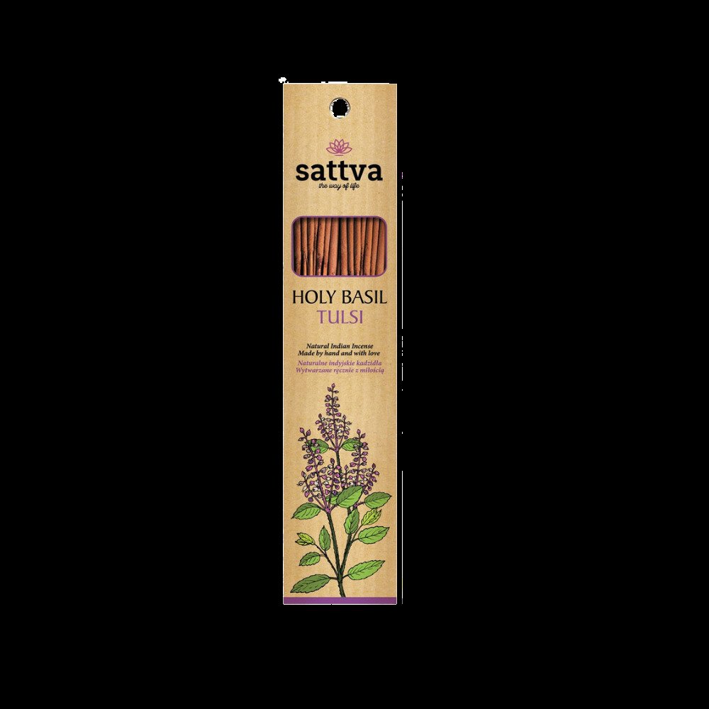 Kadzidełka indyjskie tulsi (15 szt.) 30 g - SATTVA (WELLNESS)