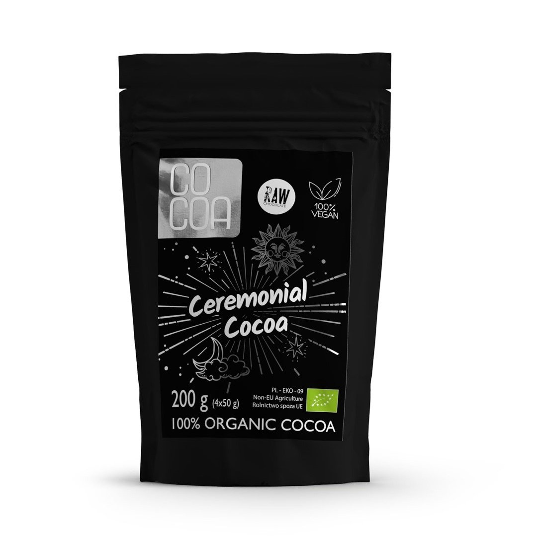 Kakao ceremonialne - tabliczki gorzkie 100 % kakao BIO (4 x 50 g) 200 g - COCOA