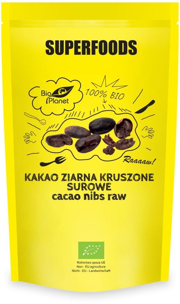 Kakao ziarna kruszone surowe BIO 250 g - BIO PLANET SUPERFOODS