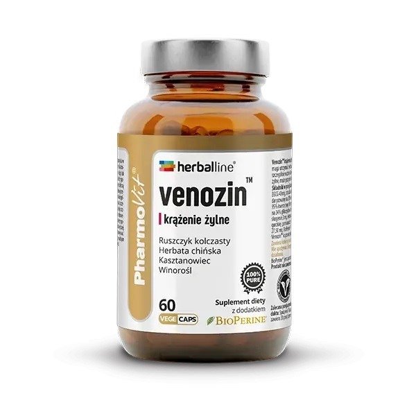 Kapsułki na krążenie żylne (venozin) bezglutenowe 60 szt. - PHARMOVIT (HERBALLINE)