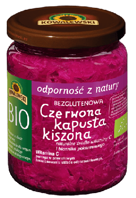 Kapusta kiszona czerwona bezglutenowa BIO 400 g - KOWALEWSKI
