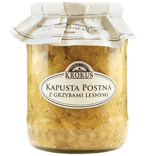 Kapusta kiszona postna z grzybami leśnymi 670 g - KROKUS