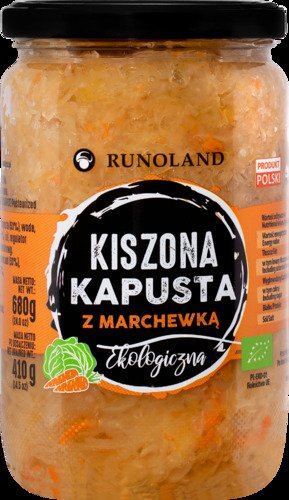Kapusta kiszona z marchewką BIO 680 g (410 g) - RUNOLAND