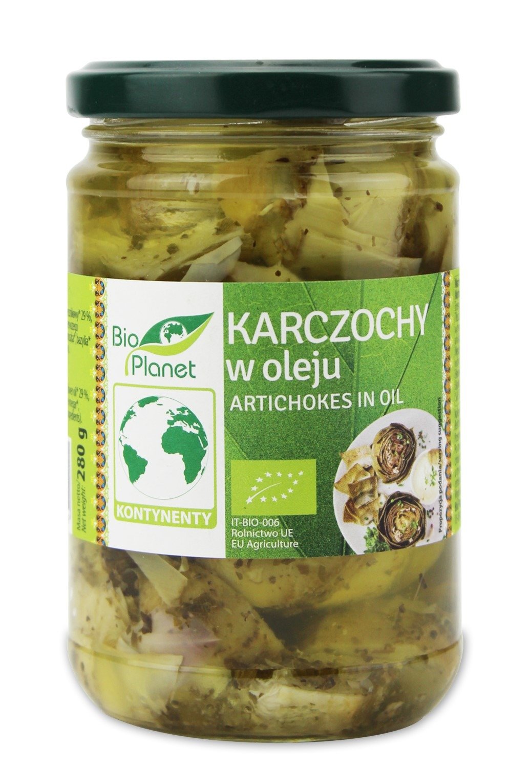 Karczochy w oleju BIO 280 g (150 g) - BIO PLANET