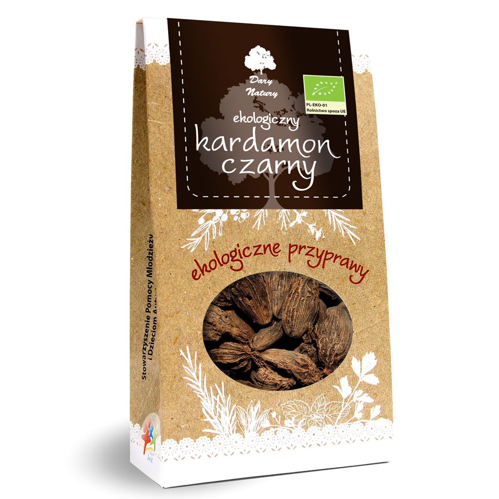 Kardamon czarny owoce BIO 40 g - DARY NATURY