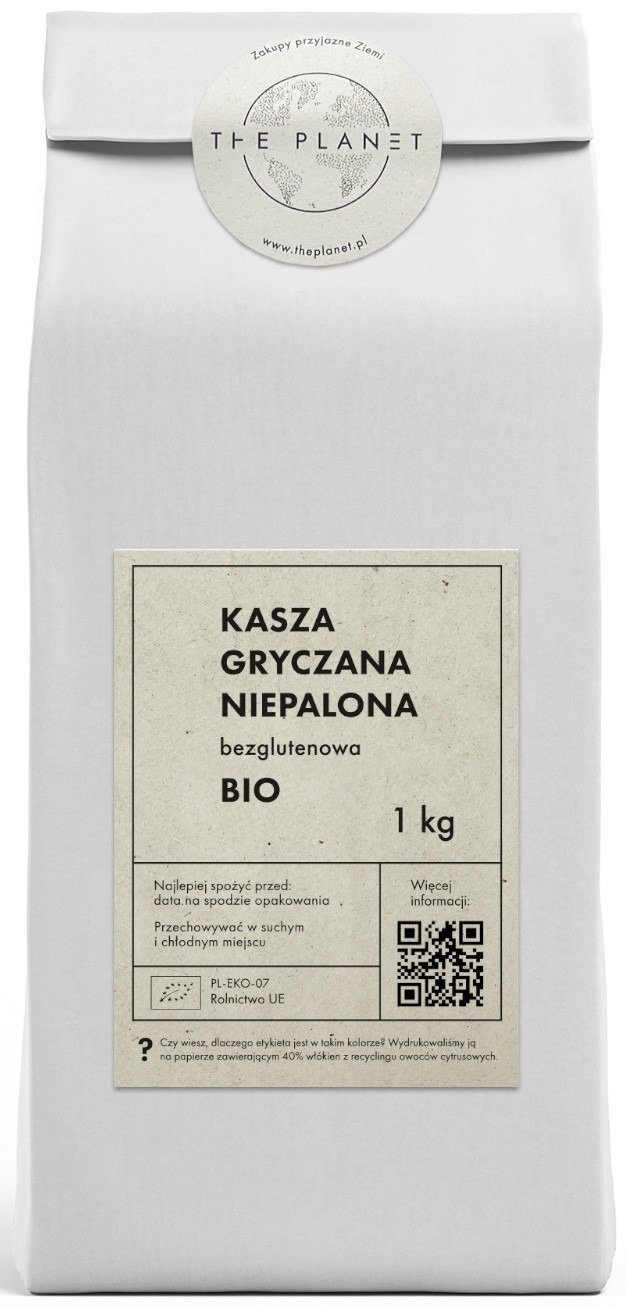 Kasza gryczana niepalona bezglutenowa BIO 1 kg - THE PLANET
