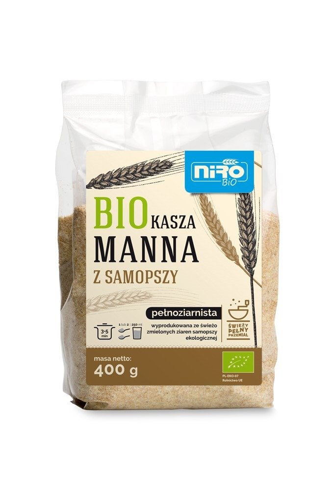 Kasza manna z samopszy BIO 400 g - NIRO