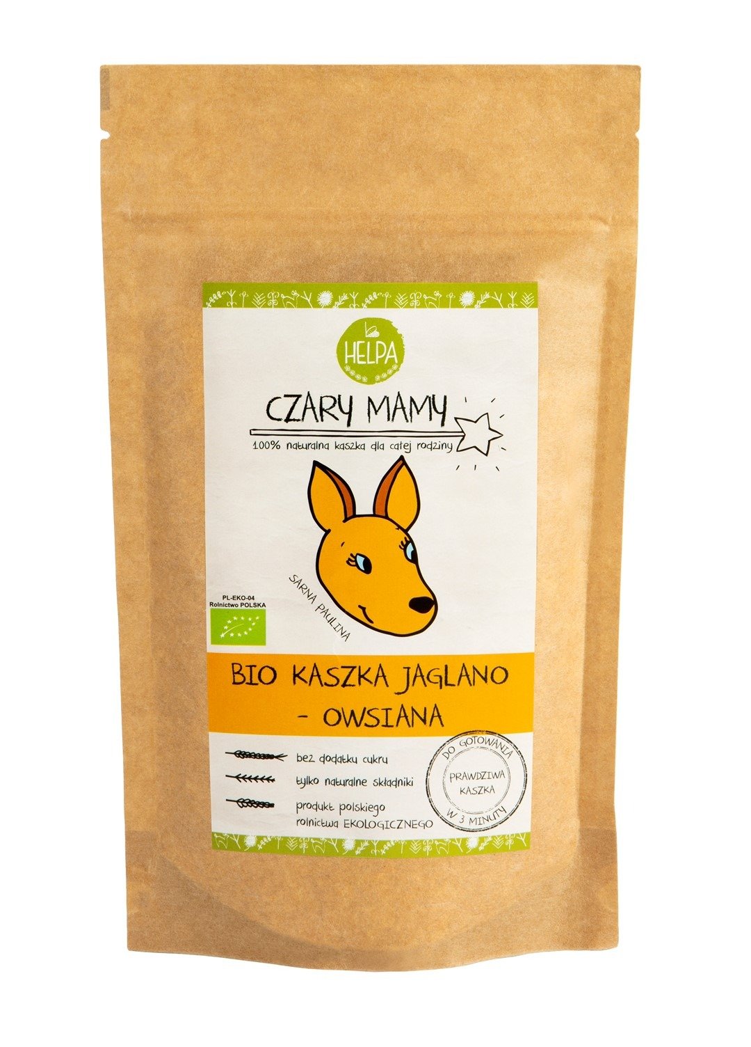 Kaszka jaglano - owsiana bez dodatku cukrów BIO 200 g - HELPA