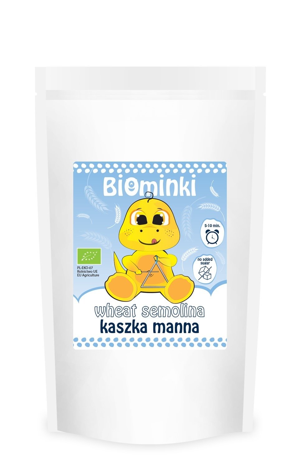 Kaszka manna bez dodatku cukrów BIO 200 g - BIOMINKI