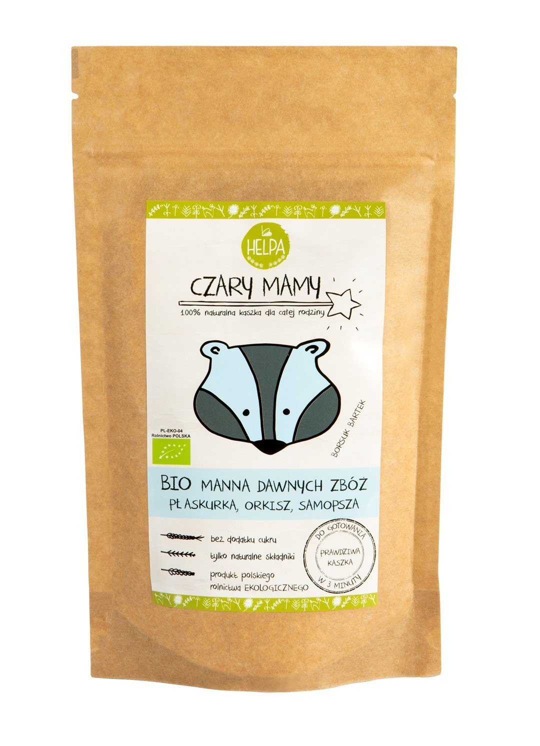 Kaszka manna dawnych zbóż bez dodatku cukrów BIO 200 g - HELPA
