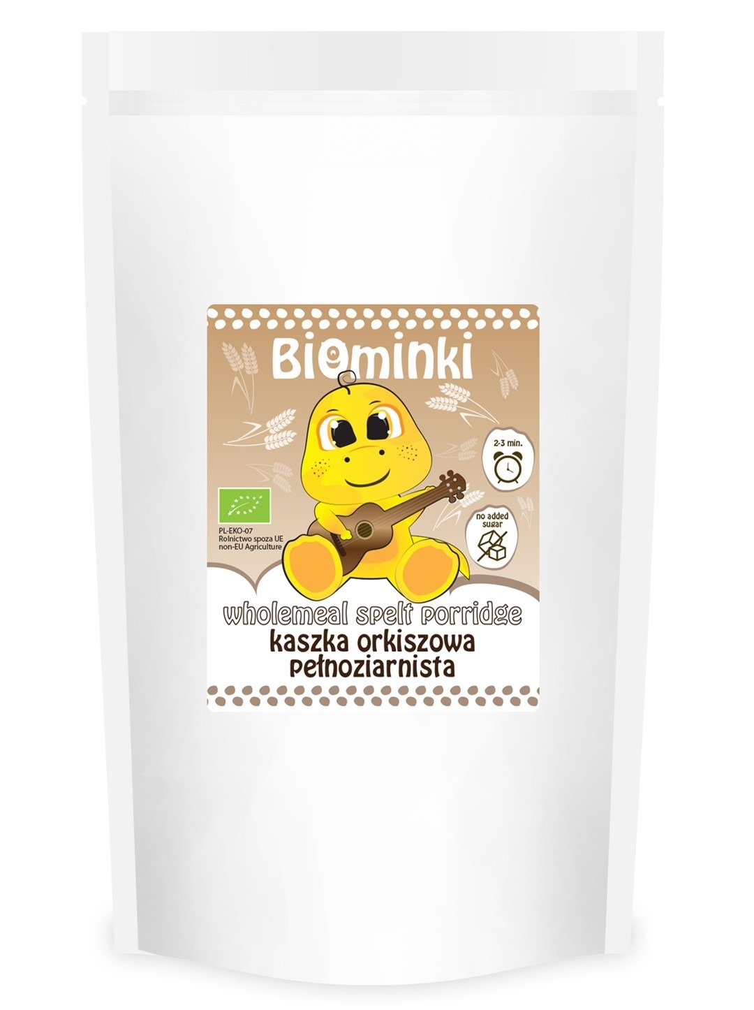 Kaszka manna orkiszowa pełnoziarnista bez dodatku cukrów BIO 500 g - BIOMINKI
