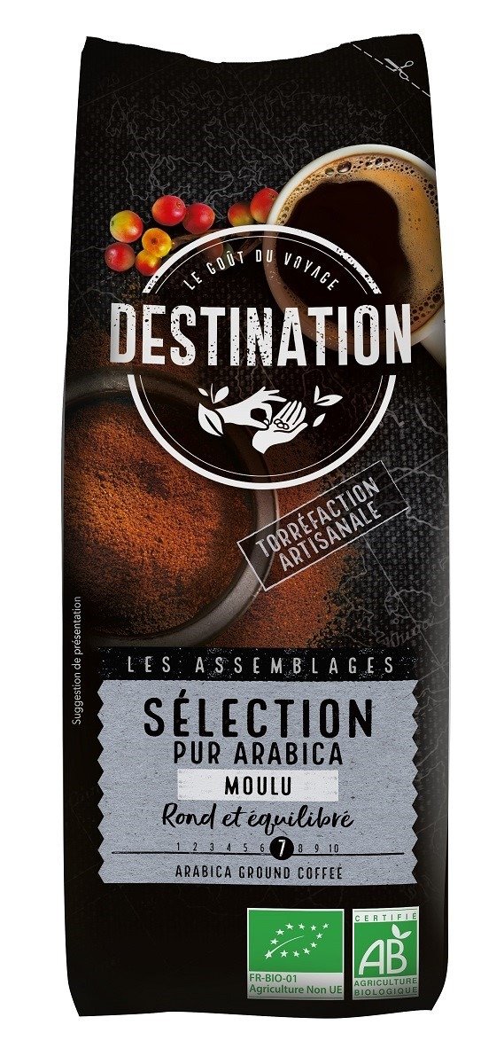 Kawa mielona arabica 100 % selection BIO 250 g - DESTINATION