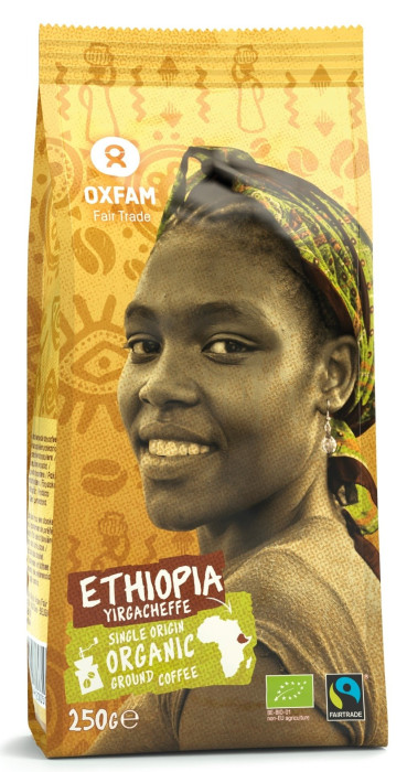 Kawa mielona arabica 100 % yirgacheffe etiopia fair trade BIO 250 g - OXFAM