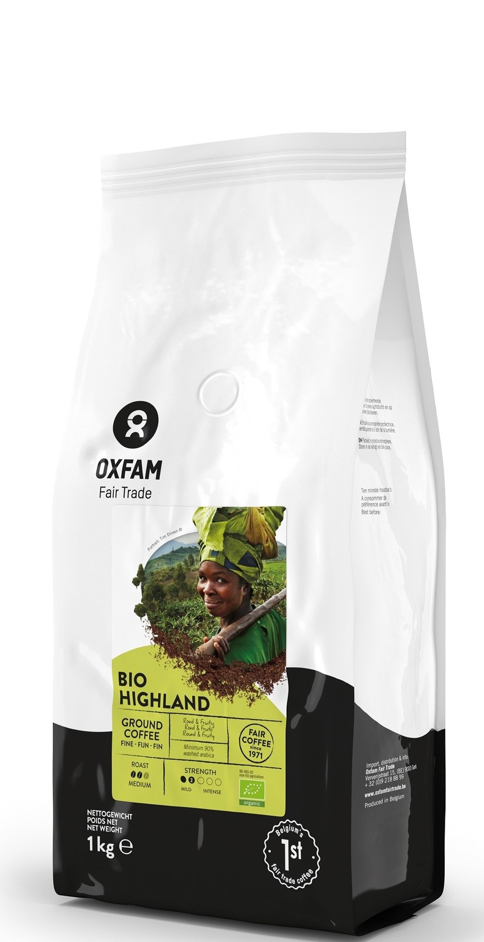 Kawa mielona arabica/robusta wysokogórska fair trade BIO 1 kg - OXFAM